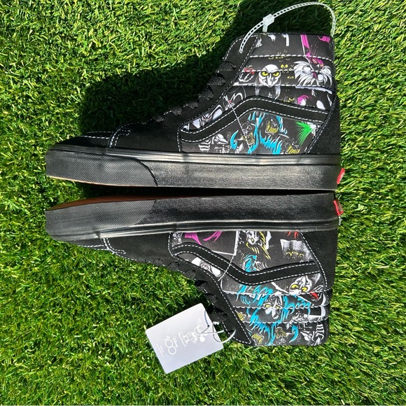 Vans X Disney 100th Villains Sk8Hi Shoes Men's Size 7.5 Womens 9 Black Sneakers - Picture 3 of 15